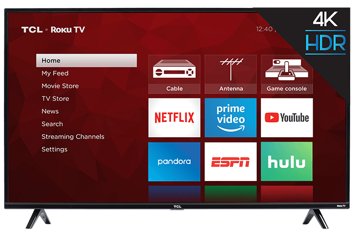 Téléviseur intelligent TCL Roku 4K UHD HDR série 4 de classe 50 po - 50S425-CA