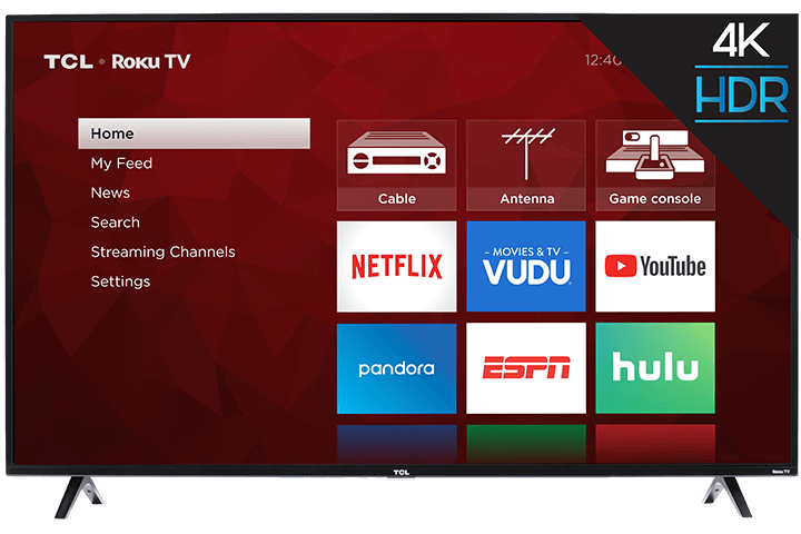 Téléviseur intelligent TCL Roku 4K UHD HDR série 4 de classe 55 po - 55S421-CA