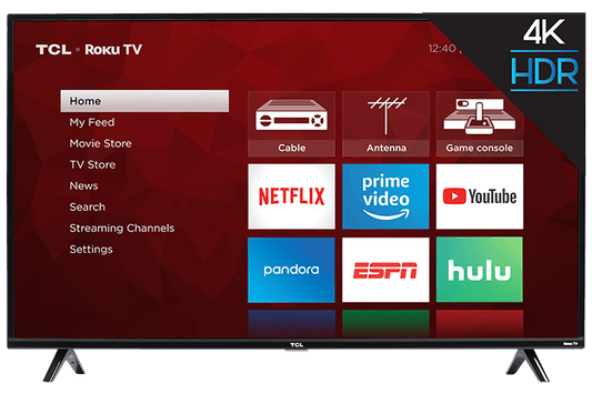 Téléviseur intelligent TCL Roku 4K UHD HDR série 4 de classe 55 po - 55S425-CA