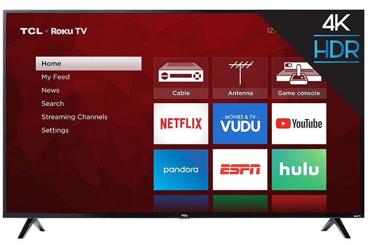 Téléviseur intelligent TCL Roku 4K UHD HDR série 4 de classe 65 po - 65S421-CA
