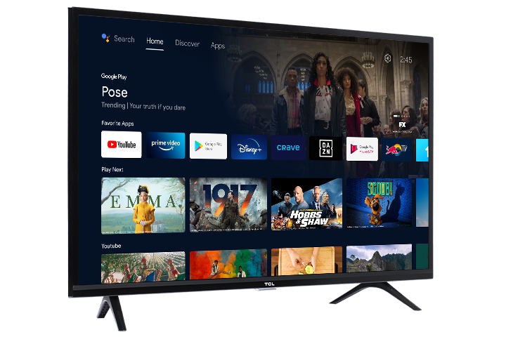 TÉLÉVISEUR INTELLIGENT TCL ANDROID HD DEL SÉRIE 3 DE CLASSE 32 PO - 32S334-CA