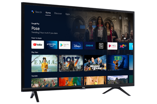 TÉLÉVISEUR INTELLIGENT TCL ANDROID HD DEL SÉRIE 3 DE CLASSE 40 PO - 40S334-CA