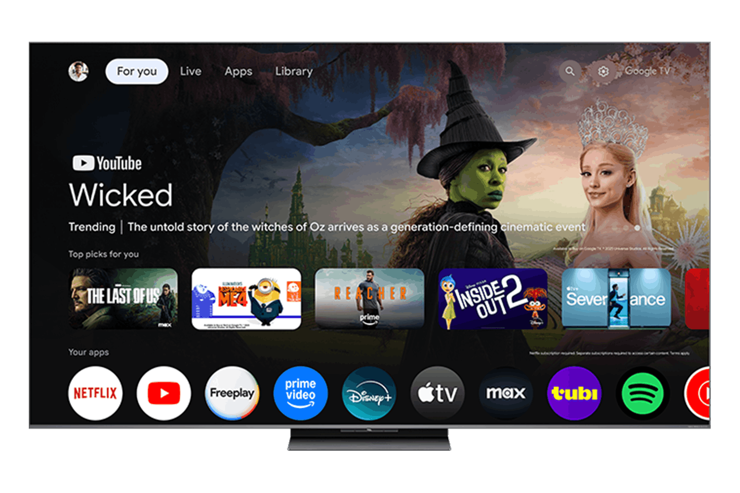 Téléviseur intelligent TCL 65" série QM8L SQD-Mini DEL 4K UHD HDR avec Google télévision – 65QM8L