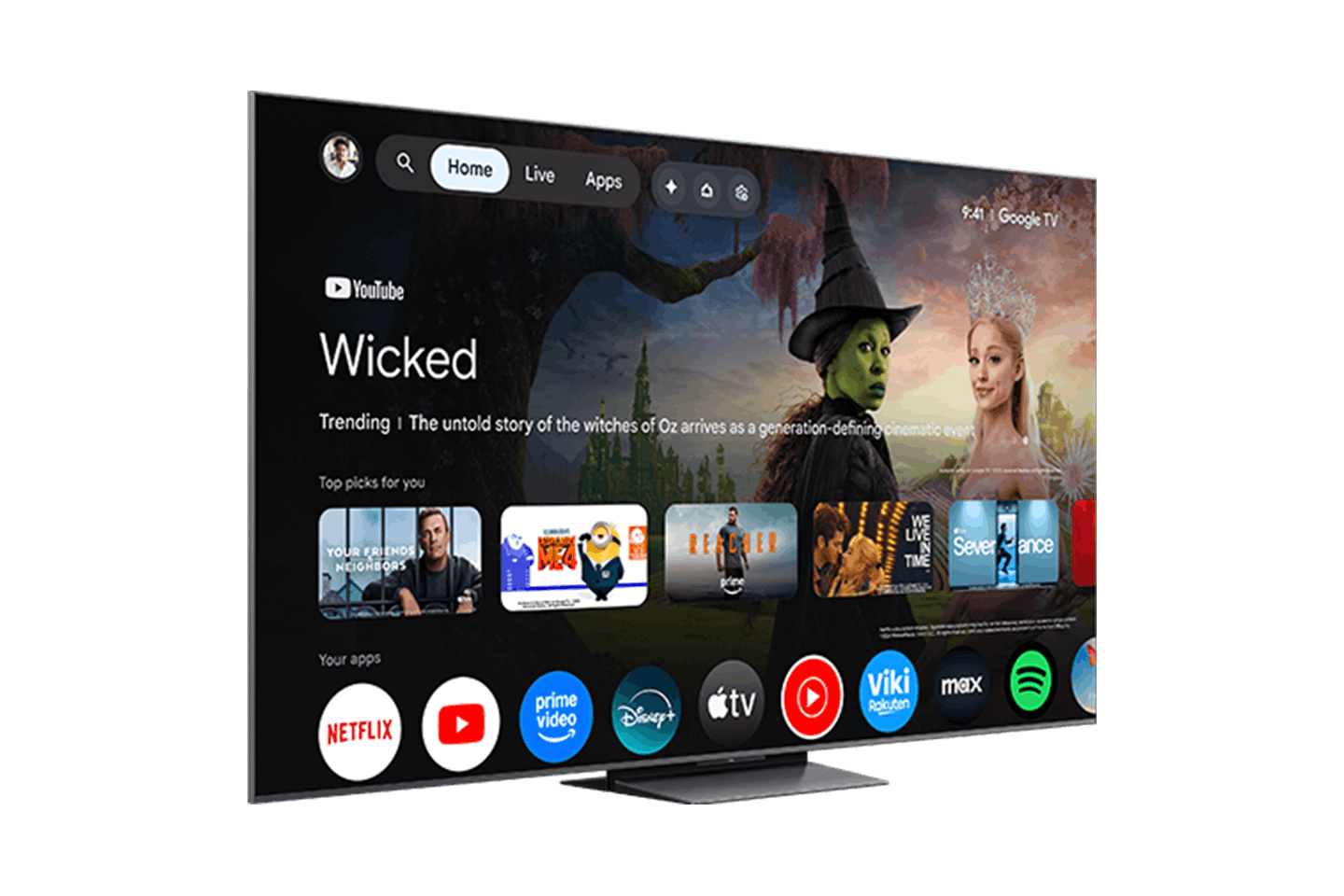 Téléviseur intelligent TCL 65" série QM8L SQD-Mini DEL 4K UHD HDR avec Google télévision – 65QM8L