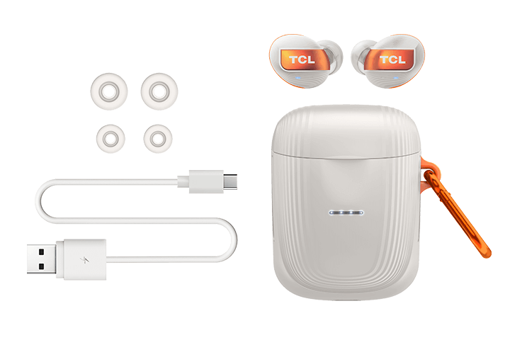 TCL White True Wireless In-ear Bluetooth Headphones - ACTV500TWS