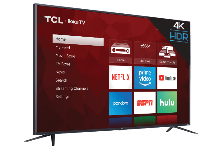 Téléviseur intelligent TCL Roku 4K UHD HDR série 4 de classe 75 po - 75S425-CA