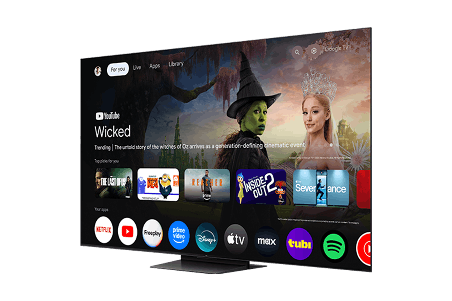 Téléviseur intelligent TCL 65" série QM7L avec technologie SQD-Mini DEL 4K UHD HDR et Google TV – 65QM7L