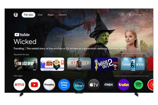 Téléviseur intelligent TCL 98" série QM7L avec technologie SQD-Mini DEL 4K UHD HDR et Google TV – 98QM7L