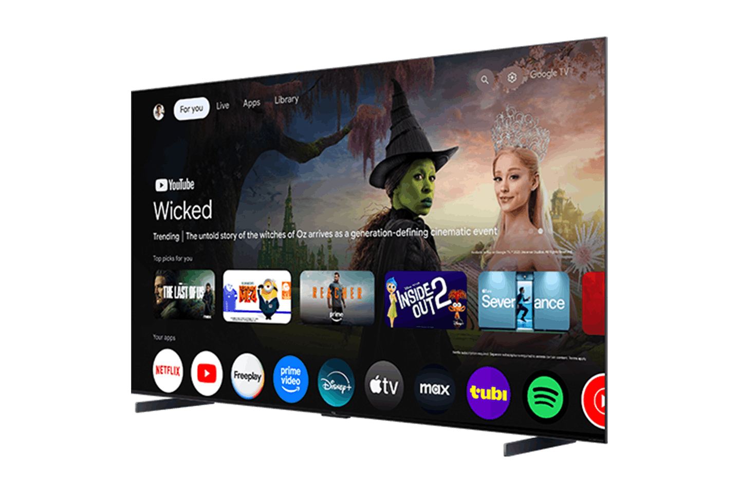 Téléviseur intelligent TCL 98" série QM7L avec technologie SQD-Mini DEL 4K UHD HDR et Google TV – 98QM7L
