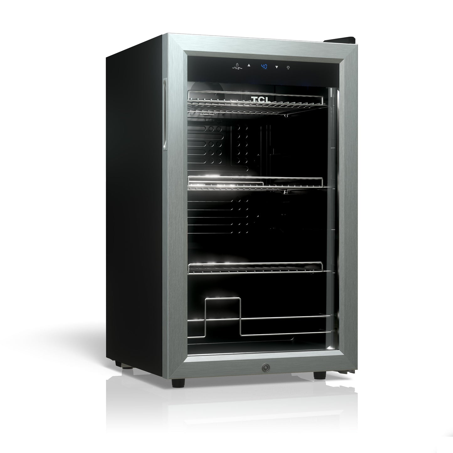 TCL 102 Cans / 24 Wine Bottles Freestanding Wine and Beverage Cooler - TRE24S4AMS
