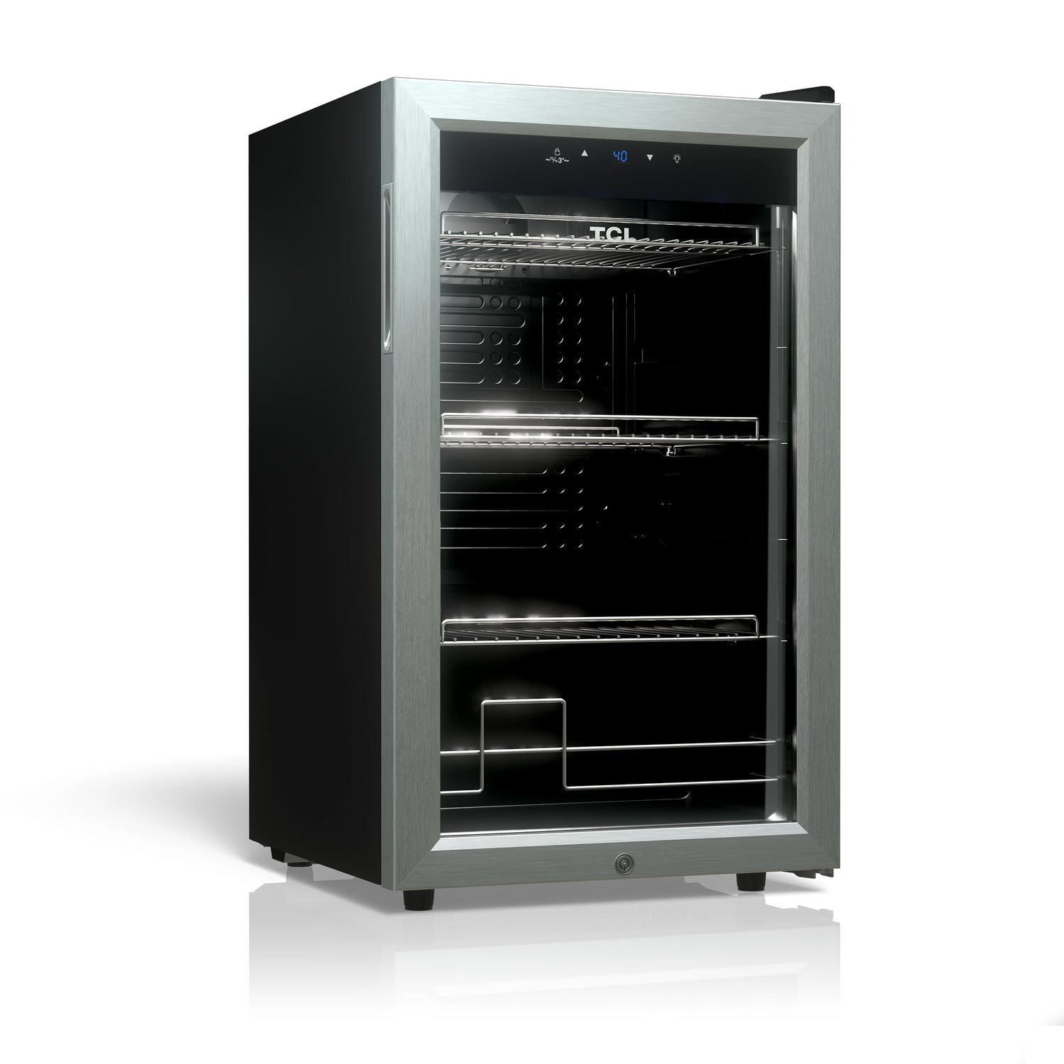 TCL 102 Cans / 24 Wine Bottles Freestanding Wine and Beverage Cooler - TRE24S4AMS