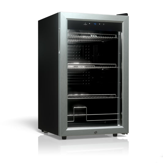 TCL 102 Cans / 24 Wine Bottles Freestanding Wine and Beverage Cooler - TRE24S4AMS