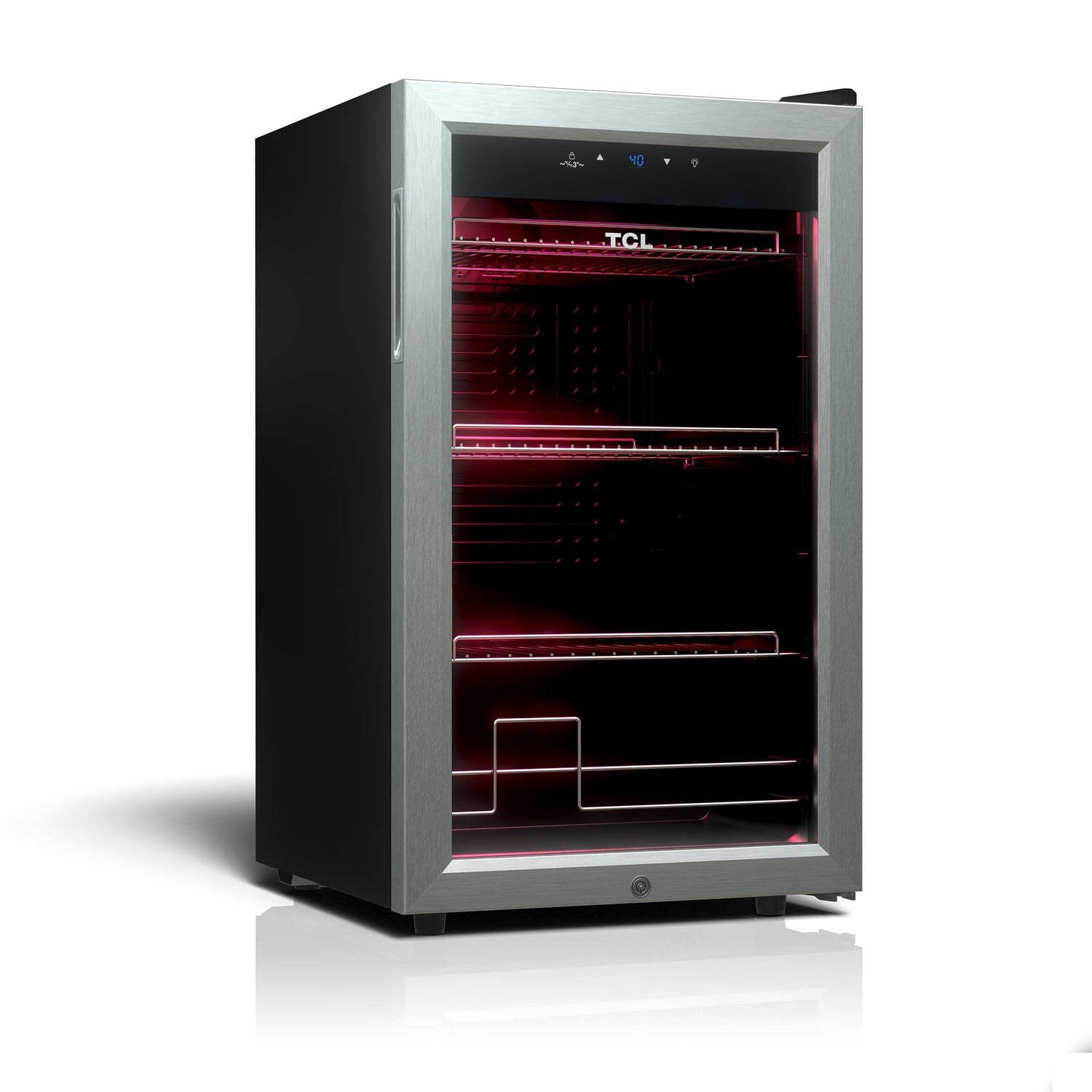 TCL 102 Cans / 24 Wine Bottles Freestanding Wine and Beverage Cooler - TRE24S4AMS